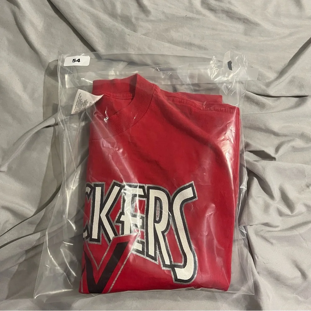 PowerPro Shirt Men 2XL Red Cotton‎ Athletic Logo Lightweight Short Sleeve Tee
